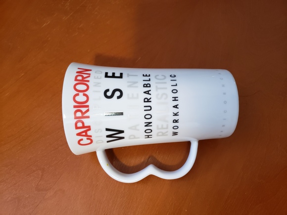 Tall Capricorn coffee cup - Picture 3 of 4